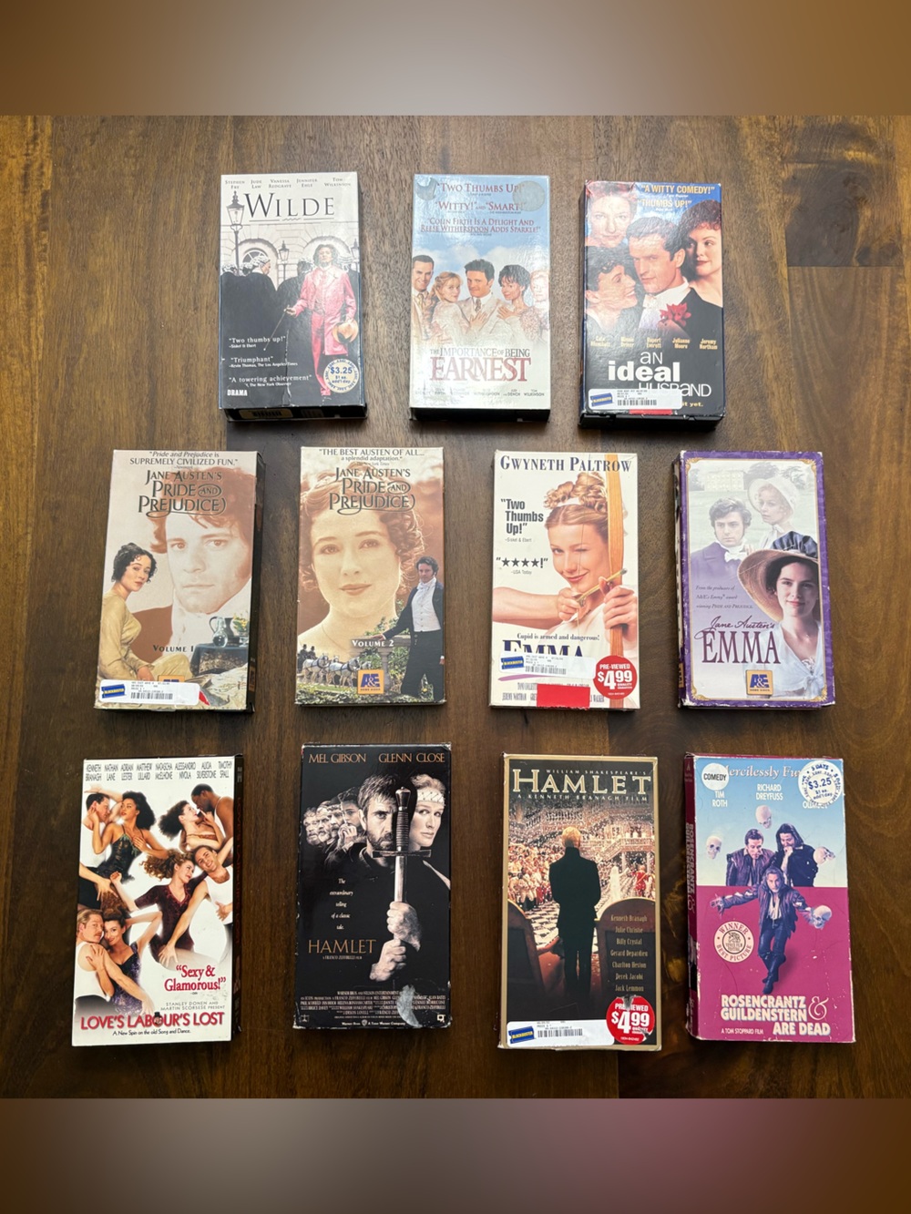 VHS Video Cassette Tapes Lot of 11 Author Themed Films UNTESTED
